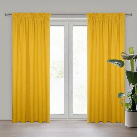 ZASŁONA GOTOWA LOGAN NA TAŚMIE 135 X 270 CM MUSZTARDOWY ZASŁONA GOTOWA LOGAN NA TAŚMIE 135 X 270 CM MUSZTARDOWY