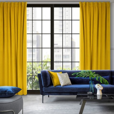 ZASŁONA GOTOWA MADLEN NA TAŚMIE 140 X 300 CM MUSZTARDOWY ZASŁONA GOTOWA MADLEN NA TAŚMIE 140 X 300 CM MUSZTARDOWY