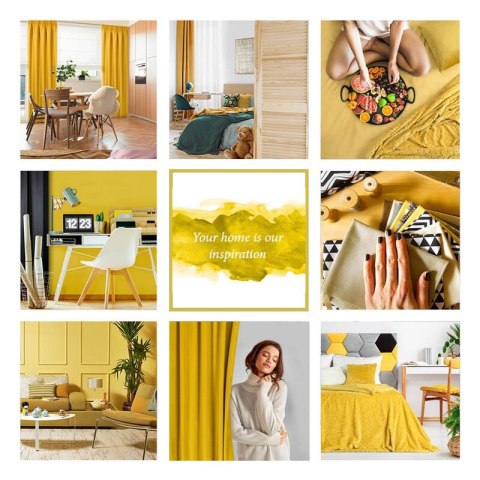 ZASŁONA GOTOWA MADLEN NA TAŚMIE 140 X 300 CM MUSZTARDOWY ZASŁONA GOTOWA MADLEN NA TAŚMIE 140 X 300 CM MUSZTARDOWY