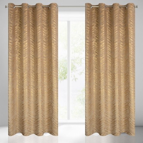 ZASŁONA GOTOWA SARA 140 X 250 CM CIEMNOBEŻOWY ZASŁONA GOTOWA SARA 140 X 250 CM CIEMNOBEŻOWY