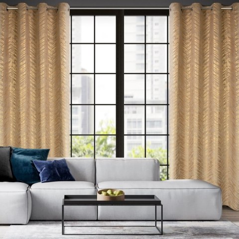 ZASŁONA GOTOWA SARA 140 X 250 CM CIEMNOBEŻOWY ZASŁONA GOTOWA SARA 140 X 250 CM CIEMNOBEŻOWY