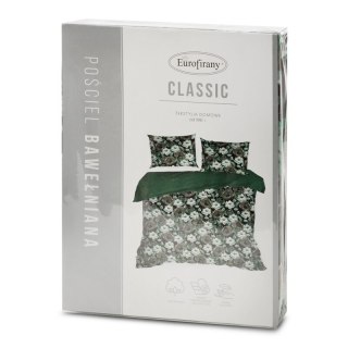 KOMPLET POŚCIELI BAWEŁNIANEJ SONIA 07 220 X 200 CM CIEMNOZIELONY