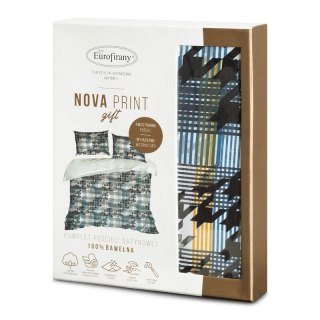 KOMPLET POŚCIELI W PUDEŁKU MANDY 220 X 200 CM NIEBIESKI