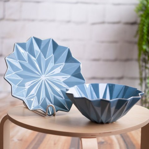 PATERA DEKORACYJNA ALANI 33 X 33 X 4 CM NIEBIESKI PATERA DEKORACYJNA ALANI 33 X 33 X 4 CM NIEBIESKI