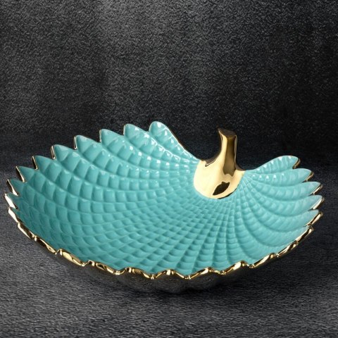 PATERA DEKORACYJNA HIRAL 33 X 33 X 8 CM JASNONIEBIESKI PATERA DEKORACYJNA HIRAL 33 X 33 X 8 CM JASNONIEBIESKI