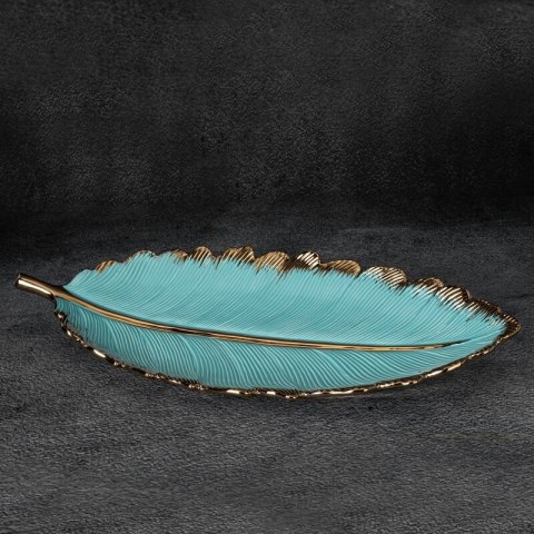 PATERA DEKORACYJNA HIRAL 53 X 23 X 7 CM JASNONIEBIESKI PATERA DEKORACYJNA HIRAL 53 X 23 X 7 CM JASNONIEBIESKI