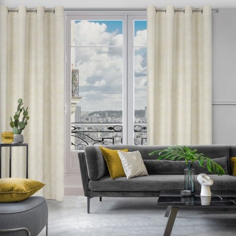 ZASŁONA GOTOWA ARETA 140 X 250 CM KREMOWY ZASŁONA GOTOWA ARETA 140 X 250 CM KREMOWY