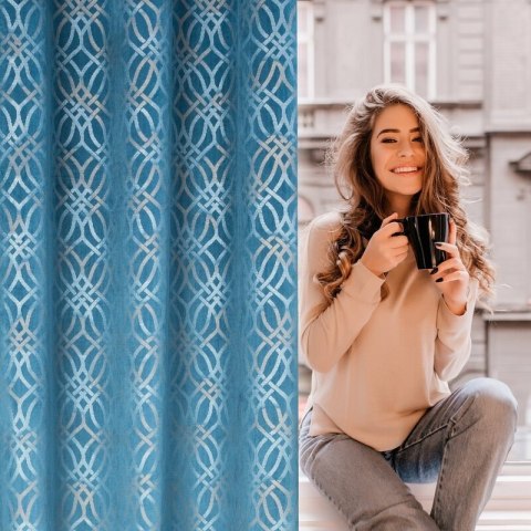 ZASŁONA GOTOWA ARETA 140 X 250 CM NIEBIESKI ZASŁONA GOTOWA ARETA 140 X 250 CM NIEBIESKI