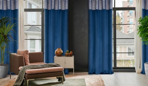 ZASŁONA GOTOWA ELEN 140 X 250 CM GRANATOWY ZASŁONA GOTOWA ELEN 140 X 250 CM GRANATOWY