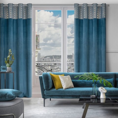 ZASŁONA GOTOWA ELEN 140 X 250 CM NIEBIESKI ZASŁONA GOTOWA ELEN 140 X 250 CM NIEBIESKI