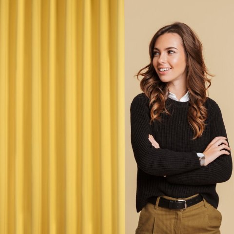 ZASŁONA GOTOWA MILAN NA TAŚMIE 140 X 300 CM MUSZTARDOWY ZASŁONA GOTOWA MILAN NA TAŚMIE 140 X 300 CM MUSZTARDOWY