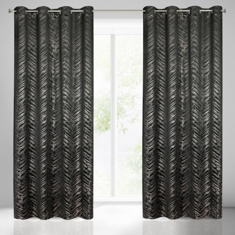 ZASŁONA GOTOWA SARA 140 X 250 CM CZARNY ZASŁONA GOTOWA SARA 140 X 250 CM CZARNY