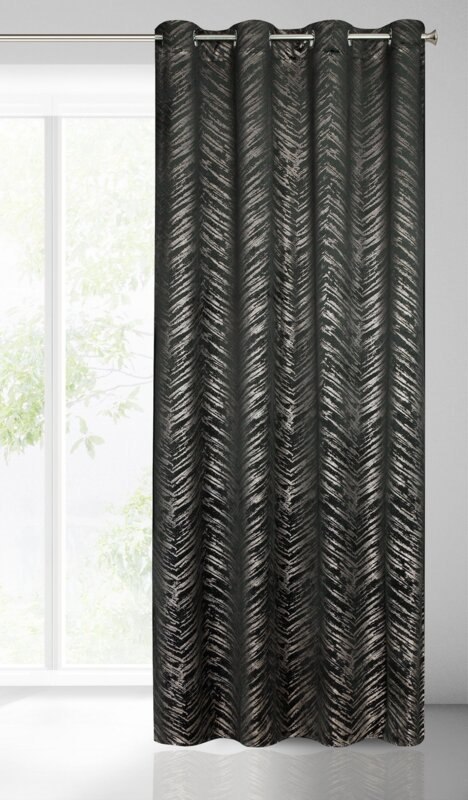 ZASŁONA GOTOWA SARA 140 X 250 CM CZARNY ZASŁONA GOTOWA SARA 140 X 250 CM CZARNY