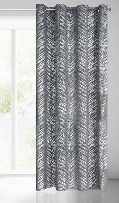 ZASŁONA GOTOWA SARA 140 X 250 CM STALOWY ZASŁONA GOTOWA SARA 140 X 250 CM STALOWY