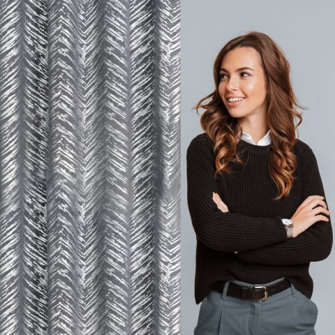 ZASŁONA GOTOWA SARA 140 X 250 CM STALOWY ZASŁONA GOTOWA SARA 140 X 250 CM STALOWY