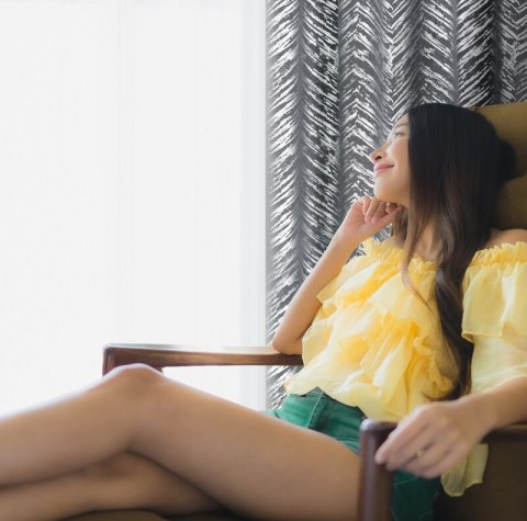 ZASŁONA GOTOWA SARA 140 X 250 CM STALOWY ZASŁONA GOTOWA SARA 140 X 250 CM STALOWY