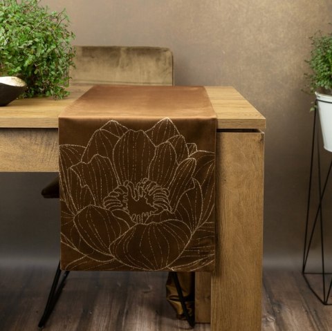 OBRUS BLINK 13 35 X 140 CM BRĄZOWY