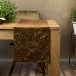 OBRUS BLINK 13 35 X 220 CM BRĄZOWY
