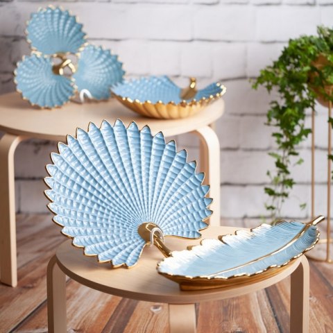 PATERA DEKORACYJNA HIRAL 53 X 23 X 7 CM NIEBIESKI PATERA DEKORACYJNA HIRAL 53 X 23 X 7 CM NIEBIESKI