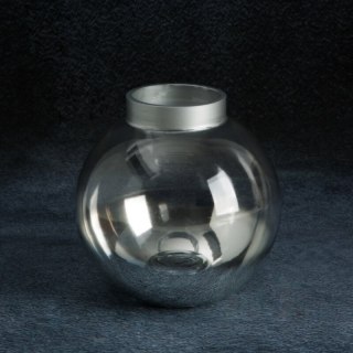ŚWIĄTECZNE SZKŁO DEKORACYJNE ZOJA FI 15 X 15 CM SREBRNY