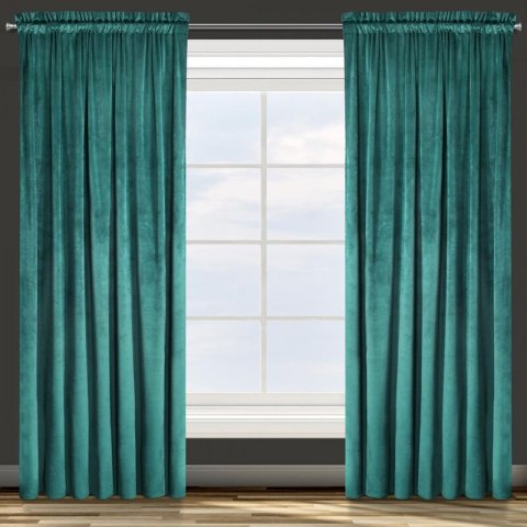 ZASŁONA GOTOWA D91 ROSA NA TAŚMIE 140 X 270 CM CIEMNOTURKUSOWY ZASŁONA GOTOWA D91 ROSA NA TAŚMIE 140 X 270 CM CIEMNOTURKUSOWY