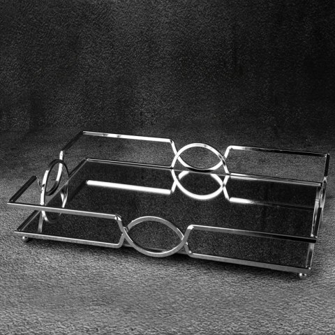 CERAMIKA 30 X 45 X 7 CM SREBRNY CERAMIKA 30 X 45 X 7 CM SREBRNY