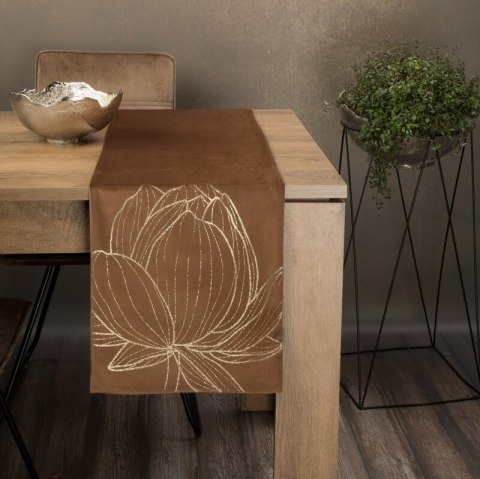 OBRUS BLINK 12 35 X 140 CM BRĄZOWY OBRUS BLINK 12 35 X 140 CM BRĄZOWY