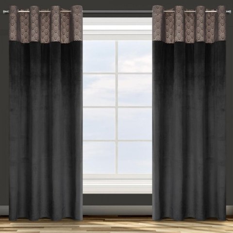 ZASŁONA GOTOWA D91 AGNES 140 X 250 CM CZARNY ZASŁONA GOTOWA D91 AGNES 140 X 250 CM CZARNY