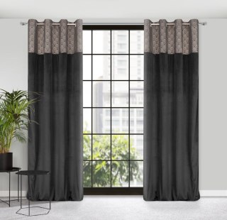 ZASŁONA GOTOWA D91 AGNES 140 X 250 CM CZARNY