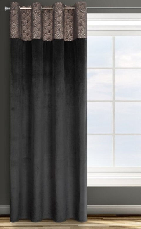 ZASŁONA GOTOWA D91 AGNES 140 X 250 CM CZARNY ZASŁONA GOTOWA D91 AGNES 140 X 250 CM CZARNY