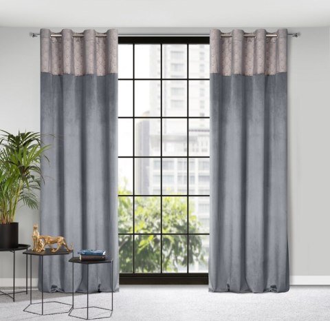 ZASŁONA GOTOWA D91 AGNES 140 X 250 CM GRAFITOWY ZASŁONA GOTOWA D91 AGNES 140 X 250 CM GRAFITOWY