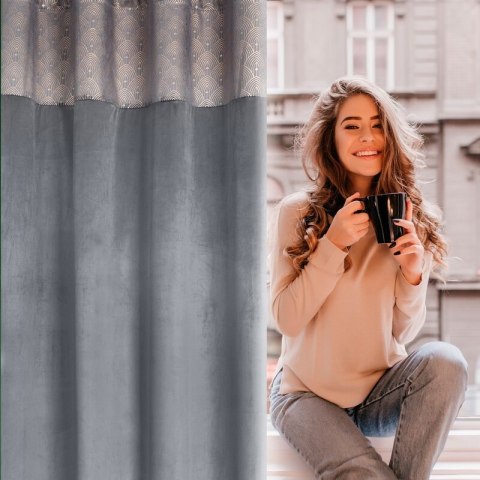 ZASŁONA GOTOWA D91 AGNES 140 X 250 CM GRAFITOWY ZASŁONA GOTOWA D91 AGNES 140 X 250 CM GRAFITOWY