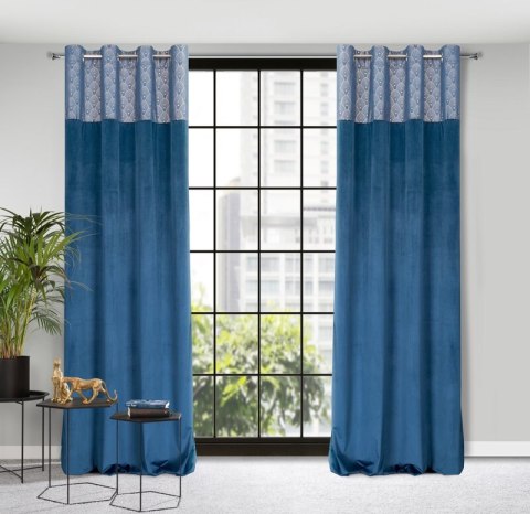 ZASŁONA GOTOWA D91 AGNES 140 X 250 CM GRANATOWY ZASŁONA GOTOWA D91 AGNES 140 X 250 CM GRANATOWY