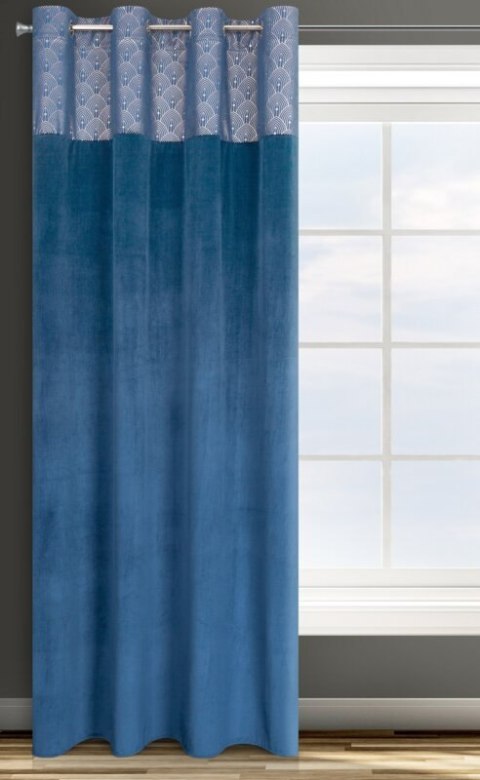 ZASŁONA GOTOWA D91 AGNES 140 X 250 CM GRANATOWY ZASŁONA GOTOWA D91 AGNES 140 X 250 CM GRANATOWY