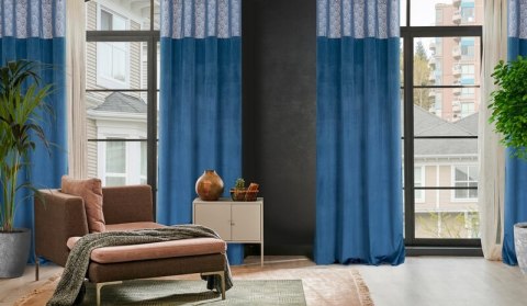 ZASŁONA GOTOWA D91 AGNES 140 X 250 CM GRANATOWY ZASŁONA GOTOWA D91 AGNES 140 X 250 CM GRANATOWY