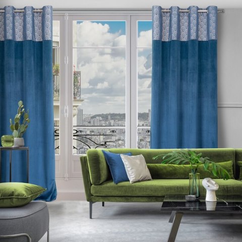 ZASŁONA GOTOWA D91 AGNES 140 X 250 CM GRANATOWY ZASŁONA GOTOWA D91 AGNES 140 X 250 CM GRANATOWY