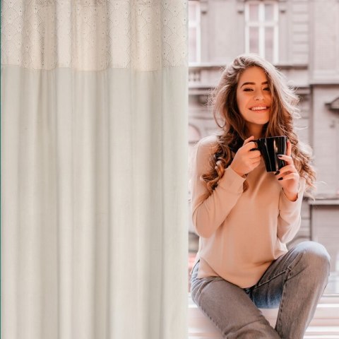 ZASŁONA GOTOWA D91 AGNES 140 X 250 CM KREMOWY ZASŁONA GOTOWA D91 AGNES 140 X 250 CM KREMOWY