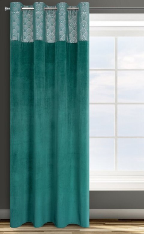 ZASŁONA GOTOWA D91 AGNES 140 X 250 CM TURKUSOWY ZASŁONA GOTOWA D91 AGNES 140 X 250 CM TURKUSOWY