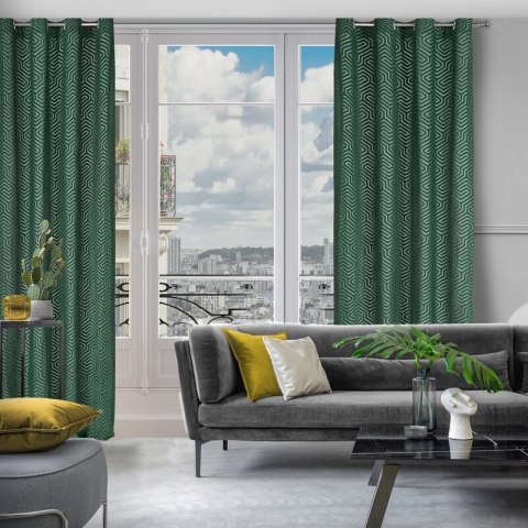 ZASŁONA GOTOWA INGA 140 X 250 CM CIEMNOZIELONY ZASŁONA GOTOWA INGA 140 X 250 CM CIEMNOZIELONY