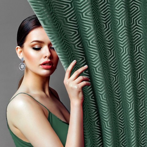 ZASŁONA GOTOWA INGA 140 X 250 CM CIEMNOZIELONY ZASŁONA GOTOWA INGA 140 X 250 CM CIEMNOZIELONY