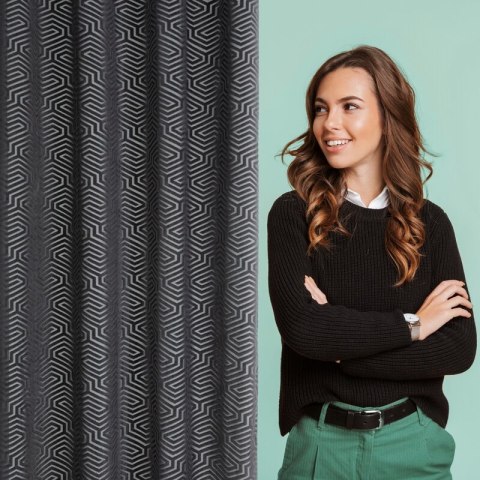 ZASŁONA GOTOWA INGA 140 X 250 CM CZARNY ZASŁONA GOTOWA INGA 140 X 250 CM CZARNY