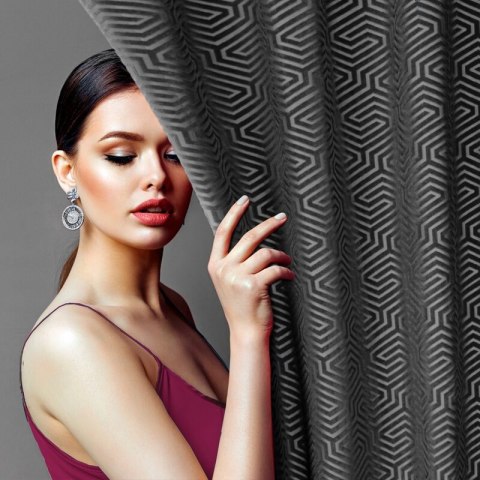 ZASŁONA GOTOWA INGA 140 X 250 CM CZARNY ZASŁONA GOTOWA INGA 140 X 250 CM CZARNY