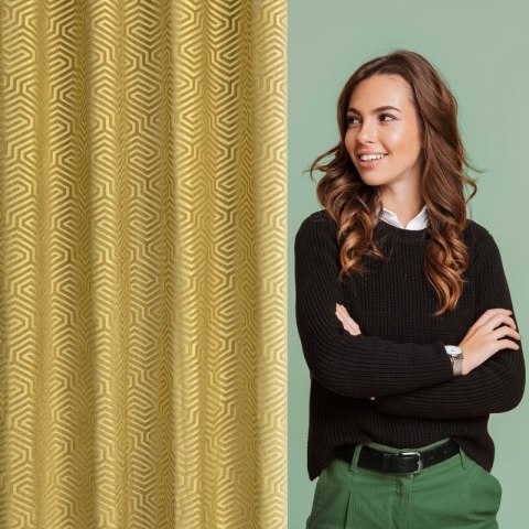 ZASŁONA GOTOWA INGA 140 X 250 CM ZŁOTY ZASŁONA GOTOWA INGA 140 X 250 CM ZŁOTY