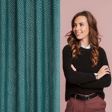 ZASŁONA GOTOWA INGA NA TAŚMIE 140 X 250 CM TURKUSOWY ZASŁONA GOTOWA INGA NA TAŚMIE 140 X 250 CM TURKUSOWY