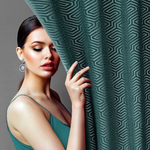 ZASŁONA GOTOWA INGA NA TAŚMIE 140 X 250 CM TURKUSOWY ZASŁONA GOTOWA INGA NA TAŚMIE 140 X 250 CM TURKUSOWY