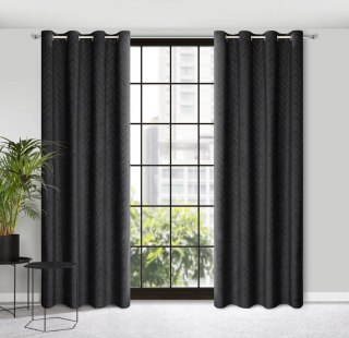 ZASŁONA GOTOWA ISLA 140 X 250 CM CZARNY