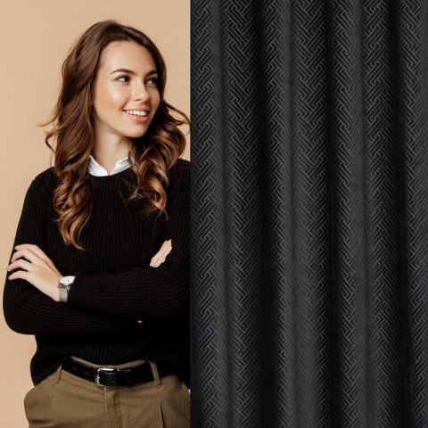 ZASŁONA GOTOWA ISLA 140 X 250 CM CZARNY ZASŁONA GOTOWA ISLA 140 X 250 CM CZARNY