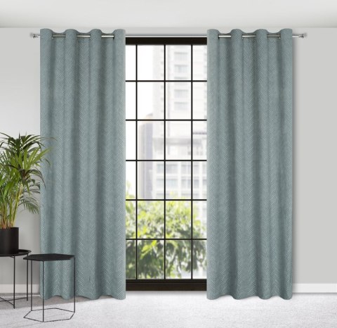 ZASŁONA GOTOWA ISLA 140 X 250 CM STALOWY ZASŁONA GOTOWA ISLA 140 X 250 CM STALOWY