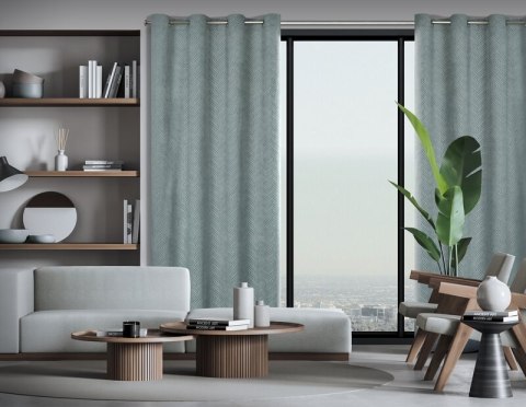 ZASŁONA GOTOWA ISLA 140 X 250 CM STALOWY ZASŁONA GOTOWA ISLA 140 X 250 CM STALOWY