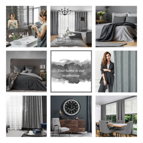 ZASŁONA GOTOWA ISLA 140 X 250 CM STALOWY ZASŁONA GOTOWA ISLA 140 X 250 CM STALOWY